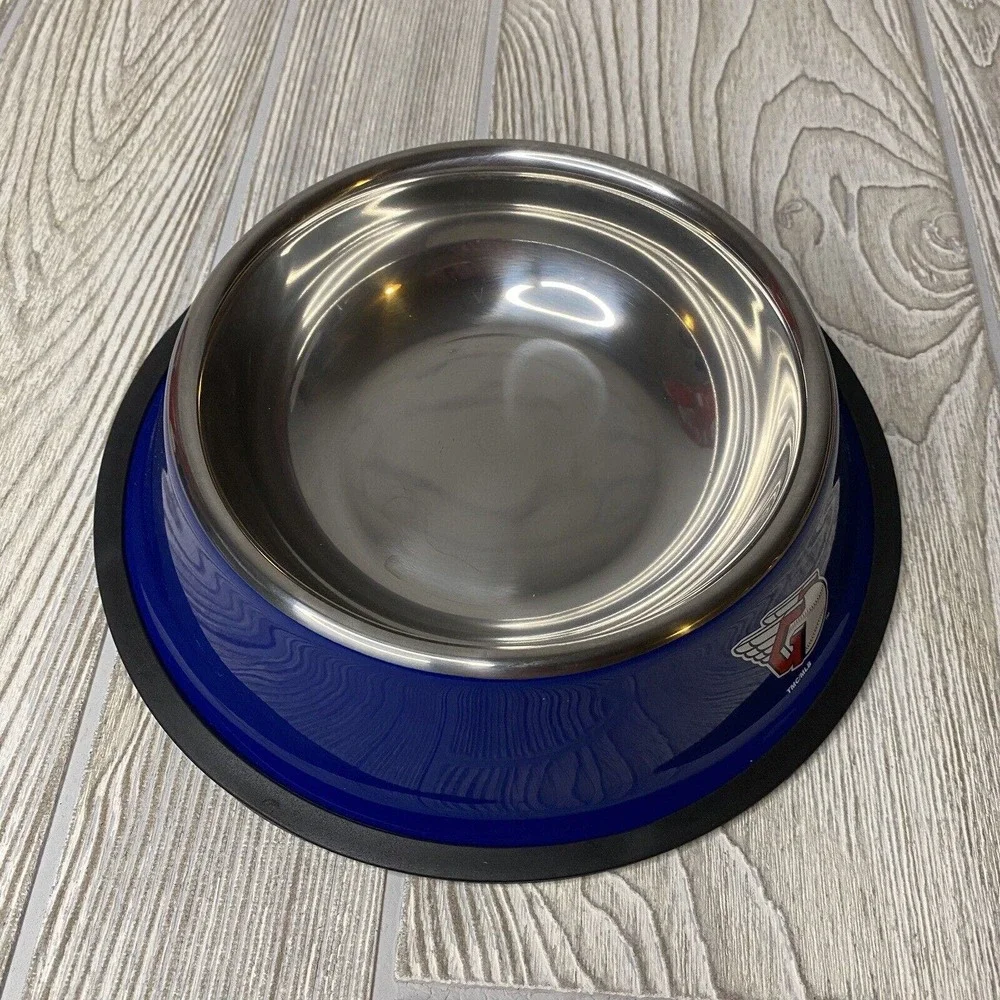 Cleveland Guardians Logo Non Slip Dog Cat Food Water Bowl Stainless Steel New